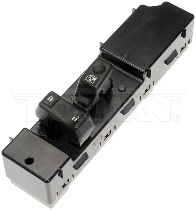 920-025 – DORMAN Power Window Switch, OE Replacement Light Blue Illuminated 2 Buttons Black Plastic Single